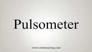 How To Say Pulsometer [upl. by Errick]