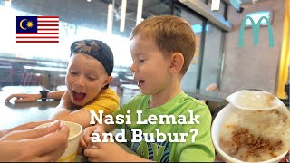 Foreigners try MCDONALDS in KUALA LUMPUR 🇲🇾  NASI LEMAK and BUBUR [upl. by Calise591]