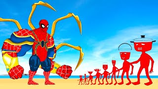 Evolution Of IRON SPIDERMAN Vs Evolution Of MONSTER RADIATION  Returning From The Dead SECRETFUNNY [upl. by Arinayed699]