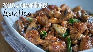 Pollo con champiñones en salsa de ostras  Chicken With Mushrooms in Oyster Sauce [upl. by Nhguavahs]