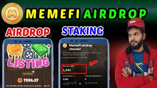 Memefi Airdrop Stake All Token  Memefi Token MEMEFI Withdrawal New update on major  Snapshot [upl. by Twila840]