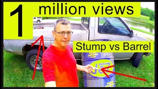 How to remove a tree stump No drilling Amazing video [upl. by Aeirdna]