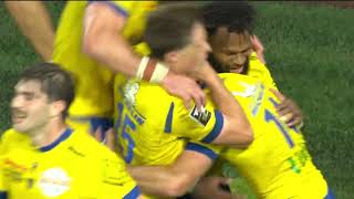 TOP 14  Essai de Bautista DELGUY 3 ASM  ASM Clermont  Montpellier Hérault Rugby [upl. by Oicaro]