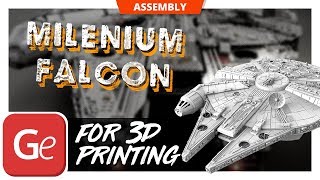 Millennium Falcon 3D Printing Model Assembly Kit [upl. by Eadas]