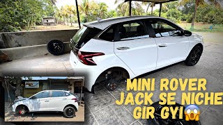 Alloy wheel paint hogya  I20 gir gayi jack se😱  vlog 31 vibewithakshay [upl. by Marte]