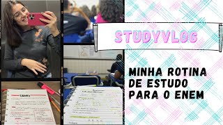 STUDYVLOG Minha Rotina de Estudo Para o Enem no Cursinho medbulando [upl. by Broeder]