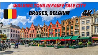 A Day in Bruges 🇧🇪 Belgium’s Fairytale City Walking Tour  Charm of Bruges [upl. by Atiuqahs599]