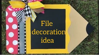 File decoration ideas  How to decorate a file  Back to school craft ideas [upl. by Clie]