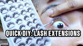 Eyelash Strip to EXTENSIONS  StepbyStep Transformation [upl. by Rudin]