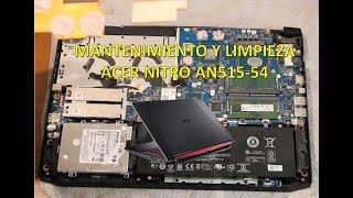 Mantenimiento Laptop ACER Nitro  Limpieza paso a paso [upl. by Creamer899]