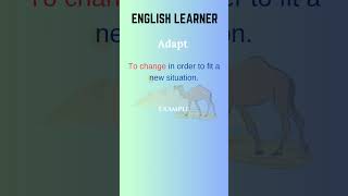 English Word  Adapt  Meaning With An Example englishwords english adapt [upl. by Anaj]