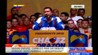 Hugo Chávez arremete nuevamente contra Capriles con insultos [upl. by Hardunn]