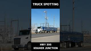 TRUCK SPOTTING 00970  KRAMER JUNCTION automobile semitrailer trucking [upl. by Frohne]