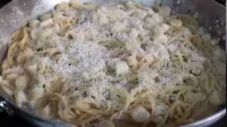 How To Make Creamy Bay Scallop Spaghetti  Pasta with Bay Scallops and Sherry Cream Sauce [upl. by Nwavahs6]