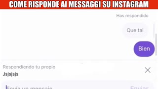 COME RISPONDERE AI MESSAGGI SU INSTAGRAM 😱 COME RISPONDERE A UN MESSAGGIO SPECIFICO SU INSTAGRAM [upl. by Noni418]