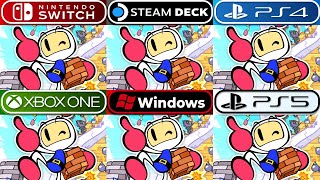 Super Bomberman R  Switch vs Steam Deck vs PS4 vs Xbox One vs PC vs PS5  Comparison Side by Side [upl. by Ydroj]