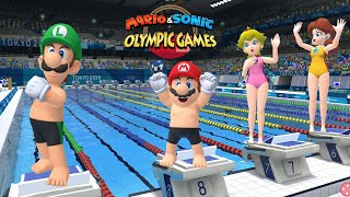 Swimming All Character Gameplay  Mario amp Sonic At The Olympic Games Tokyo 2020 Difficulty Very Hard [upl. by Isyak]