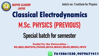 Introduction of Classical Electrodynamics l l MSc physics l MSc Previous l 1st semester [upl. by Nawuq694]