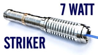 Sanwu Striker 7W 455nm Blue Laser Pointer Review [upl. by Neibaf203]