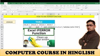 How To Use The IFERROR Function In Excel 2016  The Easy Way  Computer Wizard [upl. by Niledam909]