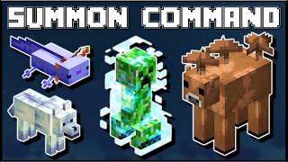 Minecraft Bedrock  How To Summon Rare Mob Variants Blue AxolotlBrown PandaMORE [upl. by Kcirderfla794]