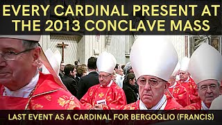 Opening Conclave Mass 2013  Recessional  Bergoglio Pope Francis last public event as a Cardinal [upl. by Aicenad1]