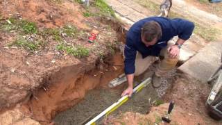 How to prepare a footing for a Retaining Wall  Adbri Masonry [upl. by Joung]