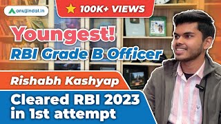 RBI Grade B Topper Interview  Youngest RBI Grade B Officer  RBI 2023 Cracked in First Attempt [upl. by Izy]