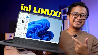 COBAIN WUBUNTU OS Linux Yang Jadi Windows 11 [upl. by Haizek]