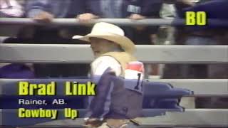 Cowboy Up bucks Brad Link  95 Calgary Bullbustin [upl. by Emmalynn698]