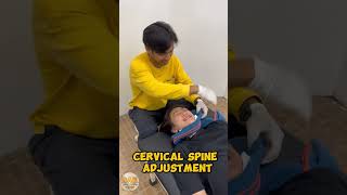 CERVICAL SPINE ADJUSTMENT  Ms Shereen coachaster raknation bonesetting boneadjustment [upl. by Anirtal]