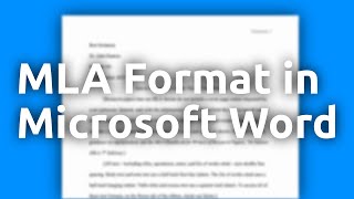 How to set up MLA Format Paper with Works Cited Page in Microsoft Word latest [upl. by Anelrihs466]