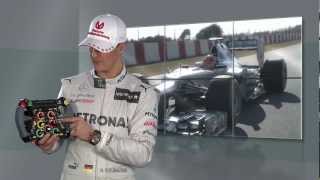 Michael Schumacher erklärt sein Lenkrad [upl. by Larok8]