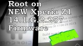 OLD How to get root on 257 firmware Xperia Z1 Step by Step guide [upl. by Schwitzer745]