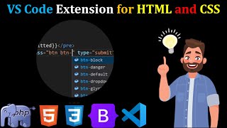 VS Code Extension for Web Developer HTML CSS and Bootstrap Autocomplete Hindi [upl. by Gwenette733]