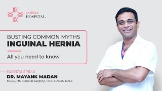 Inguinal Hernia  Meaning Causes Treatment and Warning Signs  Dr Mayank Madan [upl. by Ahsirhcal]