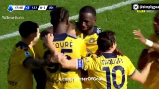 Gol di Hassane Kamara AtalantaUdinese 01 Analisi di tutti i gol e highlights estesi [upl. by Burkhard]