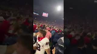 Georgia player Jake Pope celebrating with fans after the Bulldogs lost to Ole Miss [upl. by Aenneea]