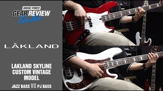 Lakland Skyline Custom Vintage Jazz Bass VS PJ Bass Review No Talking [upl. by Tnahs1]