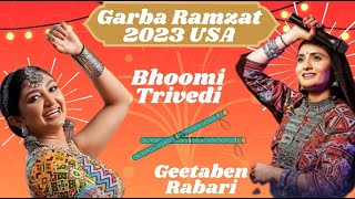 Geetaben Rabari Live Garba  Bhoomi Trivedi Live Tonight  New Jersey USA 2023 [upl. by Solita]