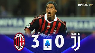 Milan 3 x 0 Juventus Ronaldinhos show ● Serie A 200910 Extended Goals amp Highlights ᴴᴰ [upl. by Gilliam992]