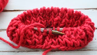 How to knit the Fishermans Rib in the round two rows So Woolly [upl. by Aicnilav854]