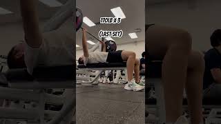 Bench Press 170lb x 3 shorts strengthtraining [upl. by Winifield741]