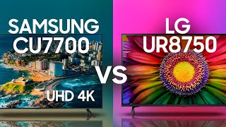 DUELO SAMSUNG CU7700 VS LG UR8750  QUAL É A MELHOR [upl. by Puiia]