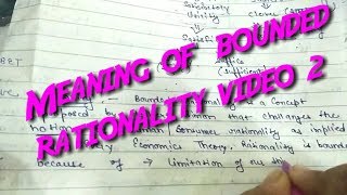 meaningbounded rationality in decision making concept [upl. by Milas]