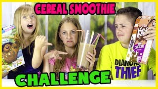 GIANT CEREAL SMOOTHIE CHALLENGE [upl. by Airtened800]