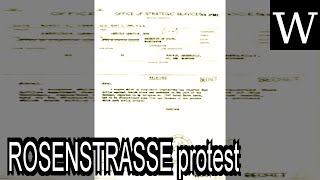 ROSENSTRASSE protest  WikiVidi Documentary [upl. by Kerin109]