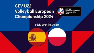 EK Volleybal Mannen U22 Spanje  Polen [upl. by Josy]