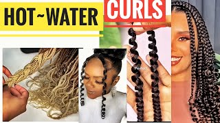 How to curl braids with hot water  Several ways and their different results Vlogmas day 27 [upl. by Bullion]