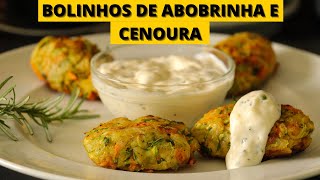 Como fazer BOLINHOS DE ABOBRINHA E CENOURA para um delicioso aperitivo ou lanche VEGETARIANO [upl. by Lemuelah66]